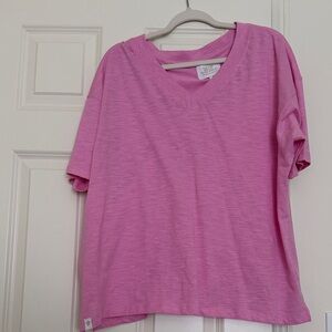 Simply Southern Light Pink V-Neck Tee